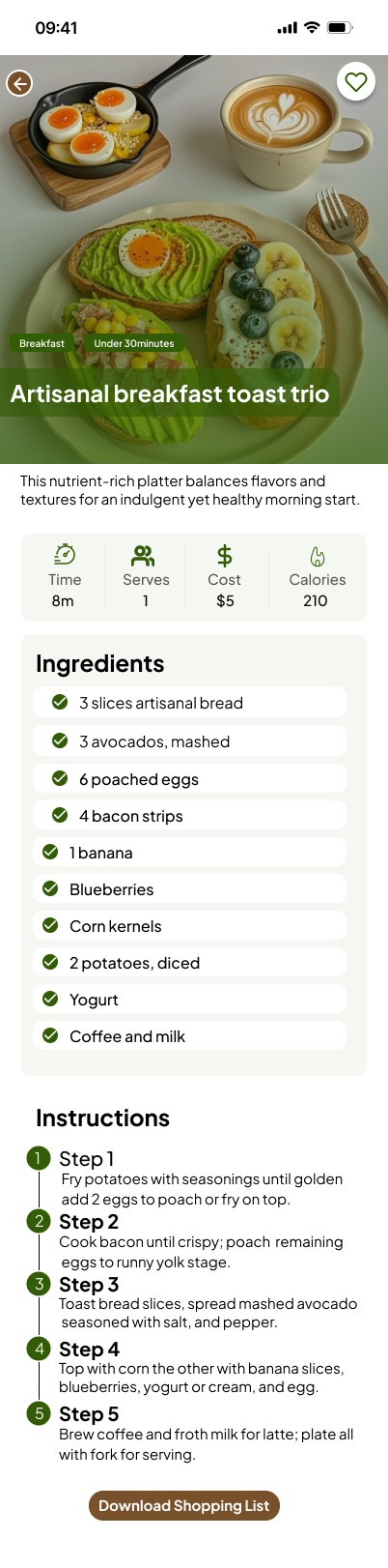 Ingredient and Instructions