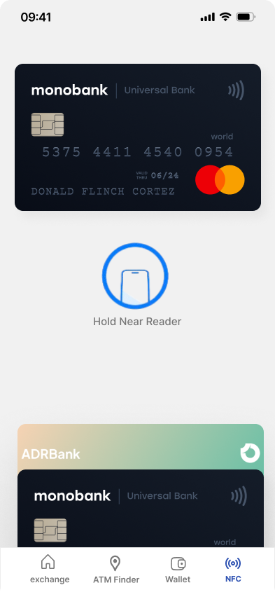 NFC Payment screen