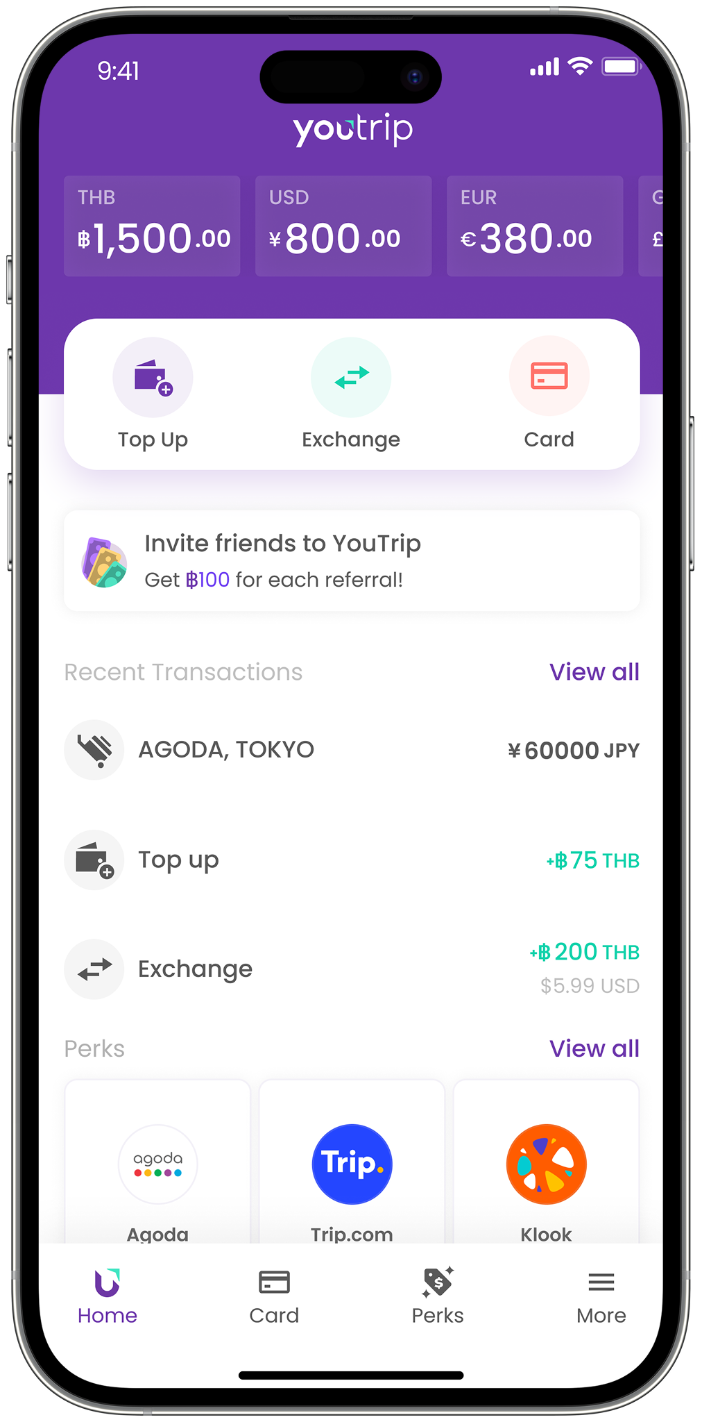YouTrip app screenshot