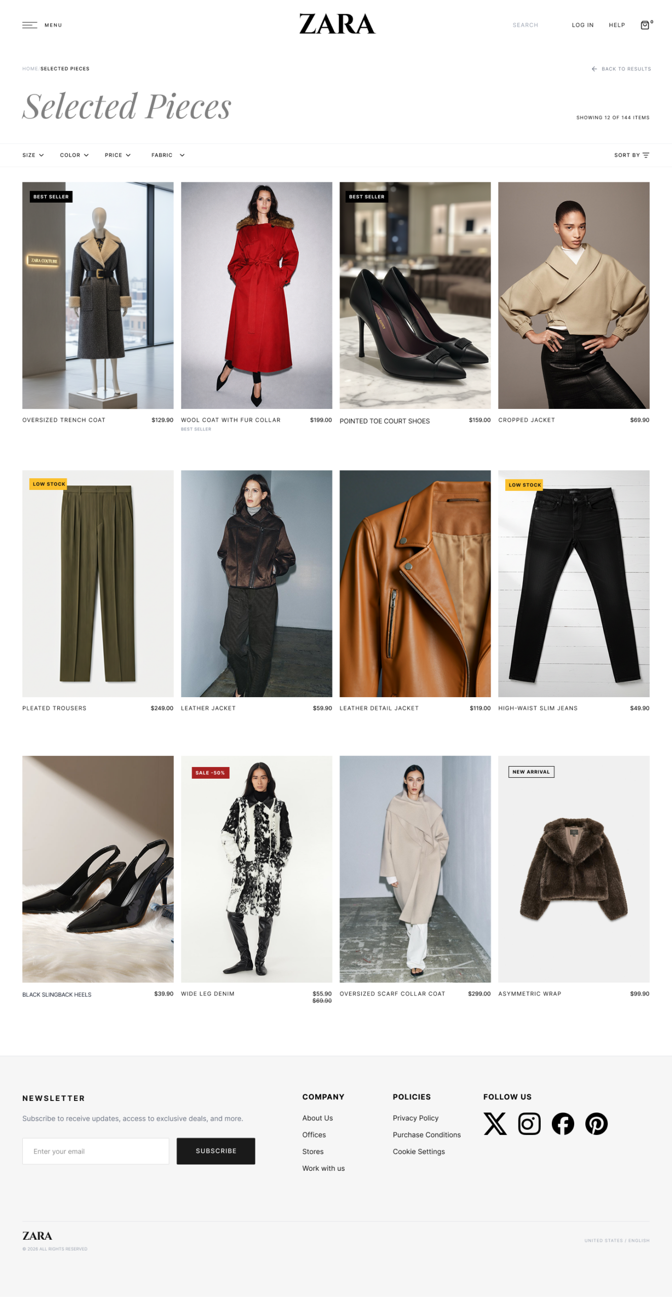 Hi-fi Shop Page screen